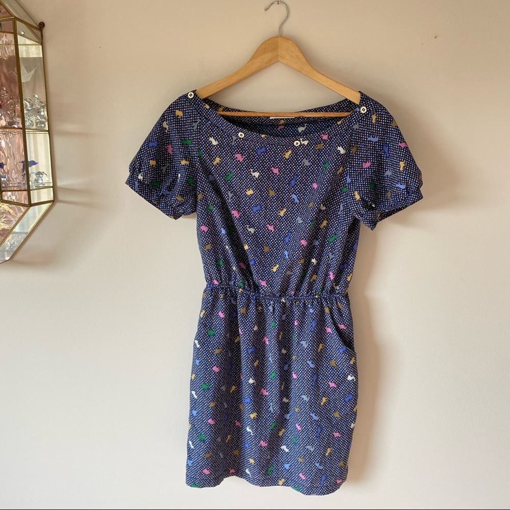 Vintage Dress with Animal Pattern